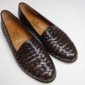 Salvatore Ferragamo woven loafers, size 7.5